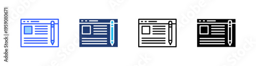 Post Multi Style Icon Set Vector 