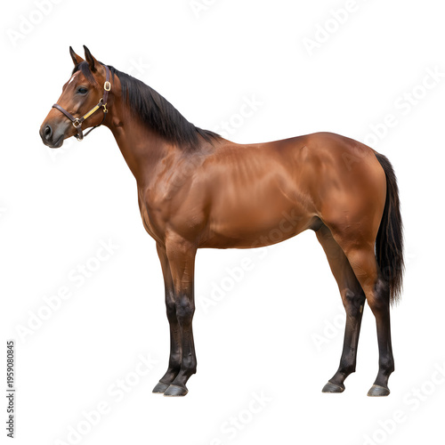 filly isolated on white background,