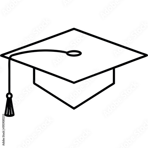 A graduation cap to signify education and mastery. 