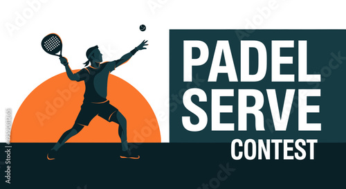 Dynamic Padel Serve Competition Graphic Design