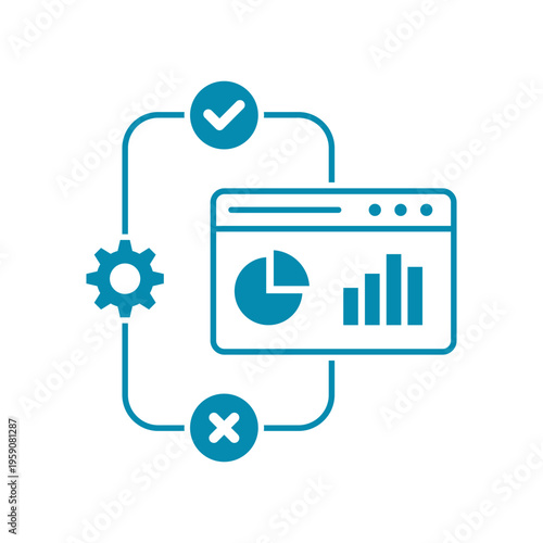 Data analytics graph icon