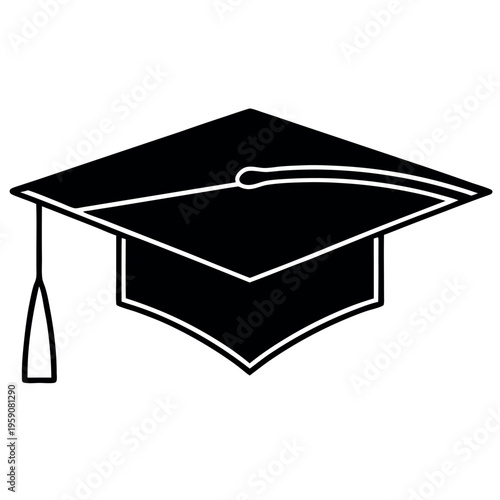 A graduation cap to signify education and mastery. 