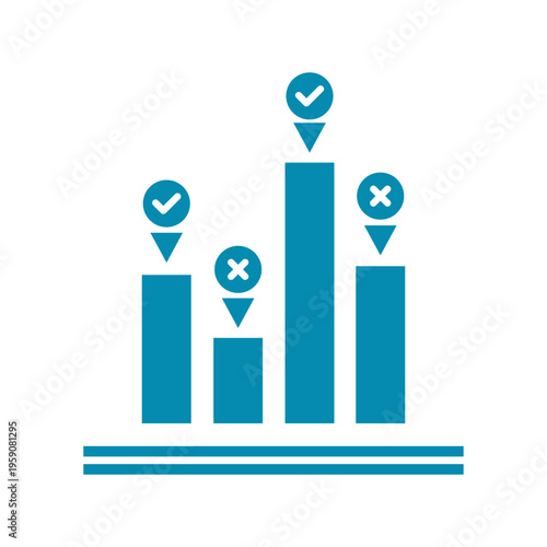 Data analytics graph icon