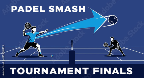Dynamic Padel Smash Tournament Finals Action Graphic