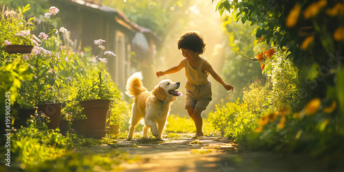 mother and daughter walking in the park