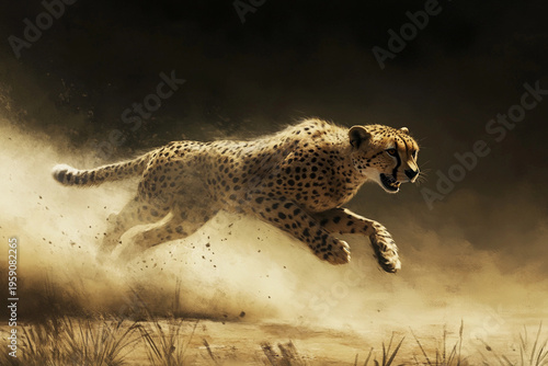 cheetah on the ground