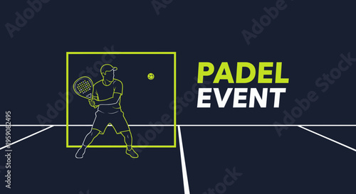 Dynamic Padel Tournament Event Graphic Design For Sports Promotion