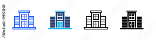 Office Multi Style Icon Set Vector 