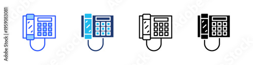 Phone Multi Style Icon Set Vector 