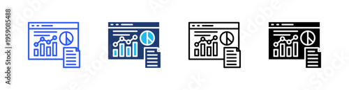 Dashboard Multi Style Icon Set Vector 