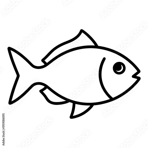 Outline Fish Line Icon