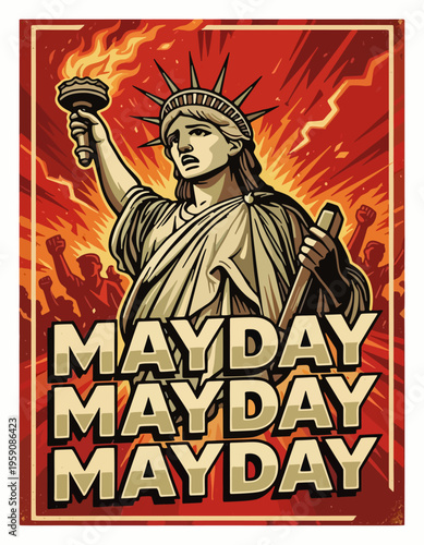 liberty statue mayday