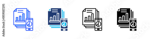 Files Multi Style Icon Set Vector 