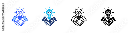 Partner Multi Style Icon Set Vector 