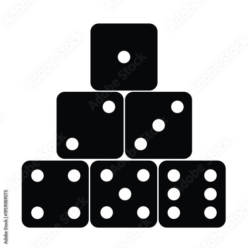  Game dice. Set of game dice.