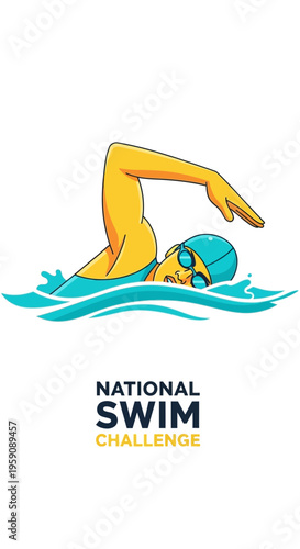 Dynamic Swimmer Excels In National Swim Challenge Action