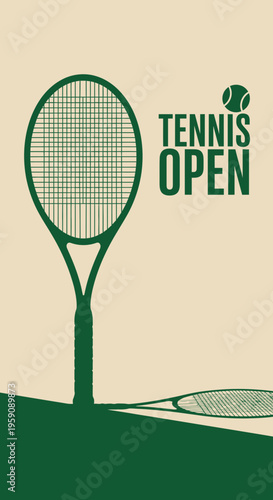 Dynamic Tennis Open Championship Graphic Design