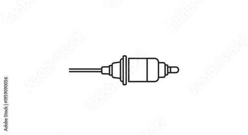 Automotive Headlight Bulb Icon - Vector Illustration