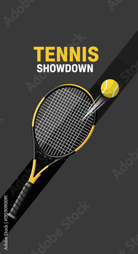Dynamic Tennis Showdown With Racket and Ball Action