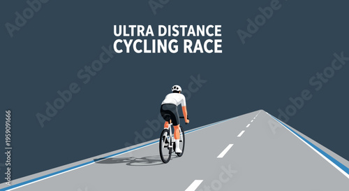 Endurance Cyclist Conquers Vast Road Towards The Horizon