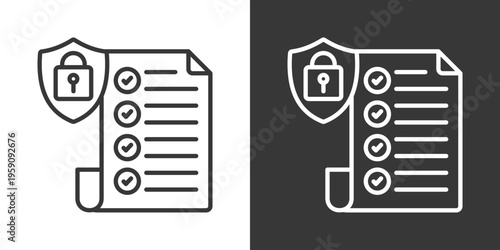 Terms Icon Set Vector Collection Isolated In Black And White