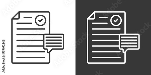 Book Review Icon Set Vector Collection Isolated In Black And White