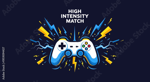 Energetic Gaming Controller Bursting With Electrifying Action