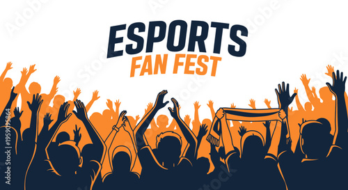 Esports Fan Fest Crowd With Hands Raised