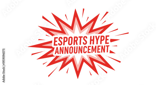 Esports Hype Announcement Design: Vibrant Burst, Gaming Event Promotion Illustration