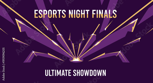 Esports Night Finals Ultimate Showdown Abstract Graphic Design