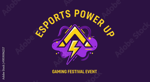 Esports Power Up Gaming Festival Event Logo Design