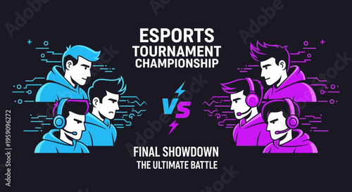 Esports Tournament Championship Final Showdown The Ultimate Battle Illustration