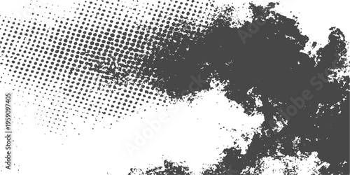 Abstract distressed monochrome dotted abstract art showcasing a fusion of textures, evokes a sense of both the modern and the past, perfect for design and graphic projects.