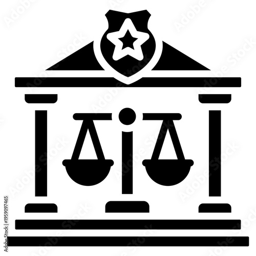 Court Justice glyph icon