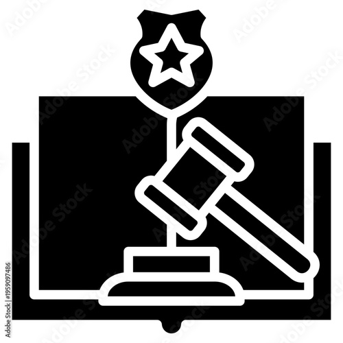 Criminal Law glyph icon