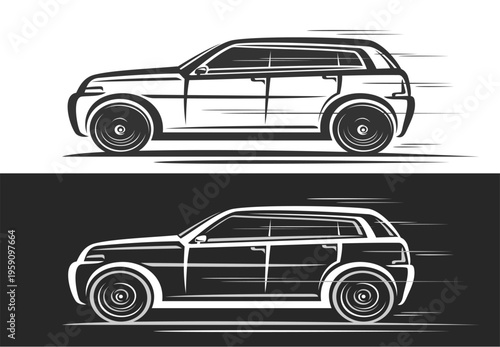 Vector logo for SUV Car