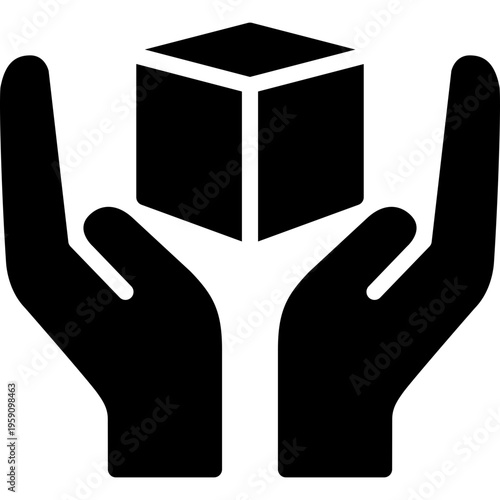 insurance icon illustration design with solid