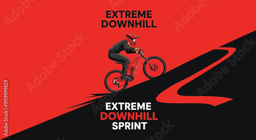 Extreme Downhill Mountain Biking Action Sport Thrill