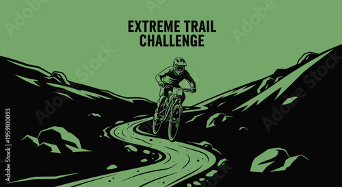Extreme Mountain Biking Challenge: A Thrilling Adventure on a Rocky Trail of Nature
