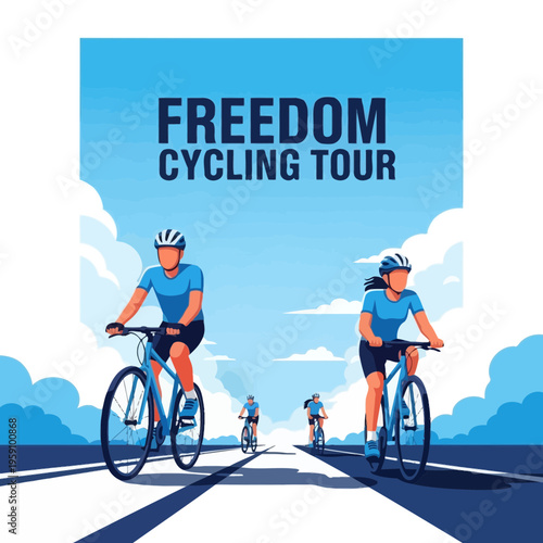 Freedom Cycling Tour Adventure Dynamic Landscape Outdoor Activity For Everyone