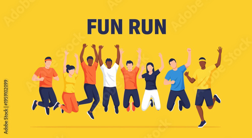 Group Of Diverse People Celebrates Success After A Fun Run Event With Joyful Excitement