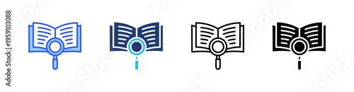 Learn Multi Style Icon Set Vector 