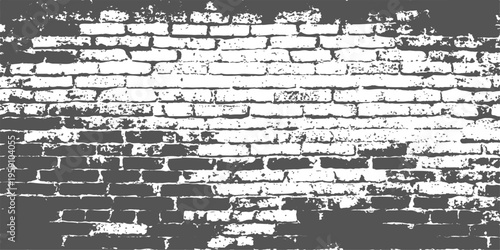 Abstract weathered brick wall texture, showcasing the timeless appeal and rugged charm of aged masonry in a grayscale, highlighting its intricate details.