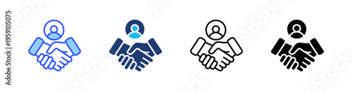 Partner Multi Style Icon Set Vector 