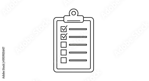 Checklist Clipboard with Ticked Items, Task Management and To-Do List Concept