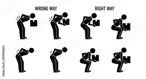 Various black and white shipping and handling symbols for packaging