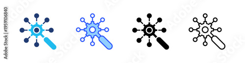 Root Cause Multi Style Icon Set Vector 