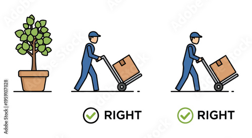 Various black and white shipping and handling symbols for packaging