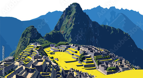 Machu Picchu Inca Citadel Mountain Landscape, Peru