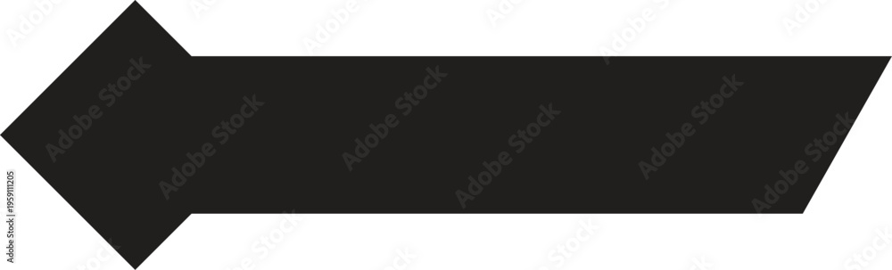 Obraz premium Left arrow side and white background.